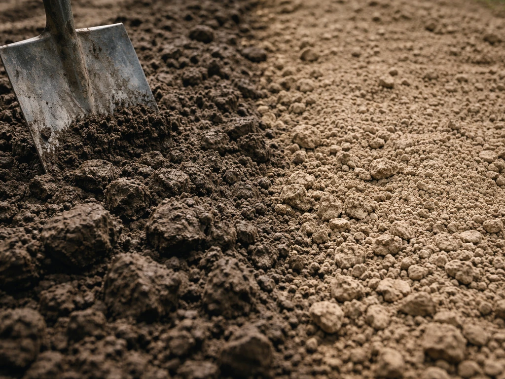 Tuinmanier: omspitten op natte grond met kleverige kluiten tegenover kruimelige, droge aarde